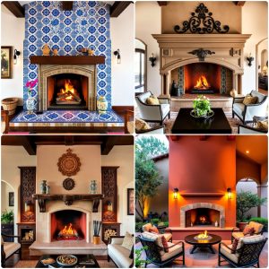 spanish style fireplace ideas