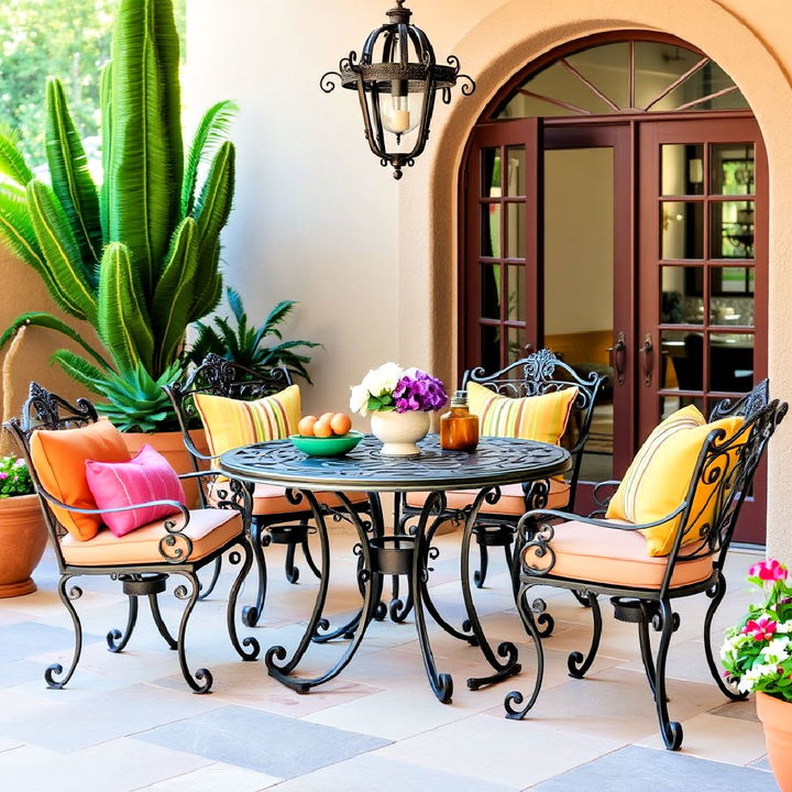 spanish style wrought iron patio furniture