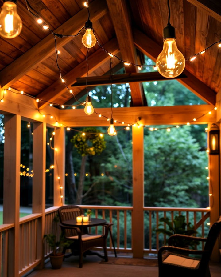 string light decor for a soft porch ambiance