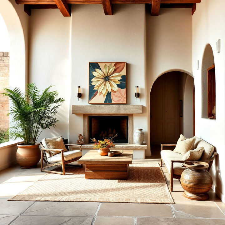 stucco walls to add warm and organic feel to interiors