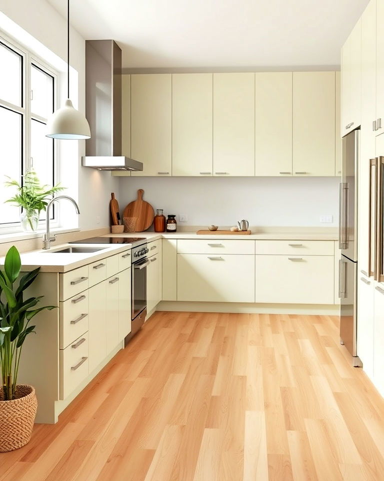 stylish blonde bamboo floor