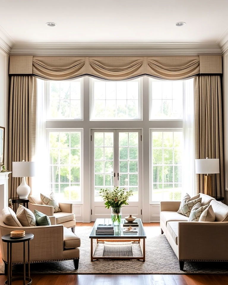 stylish layered window treatments