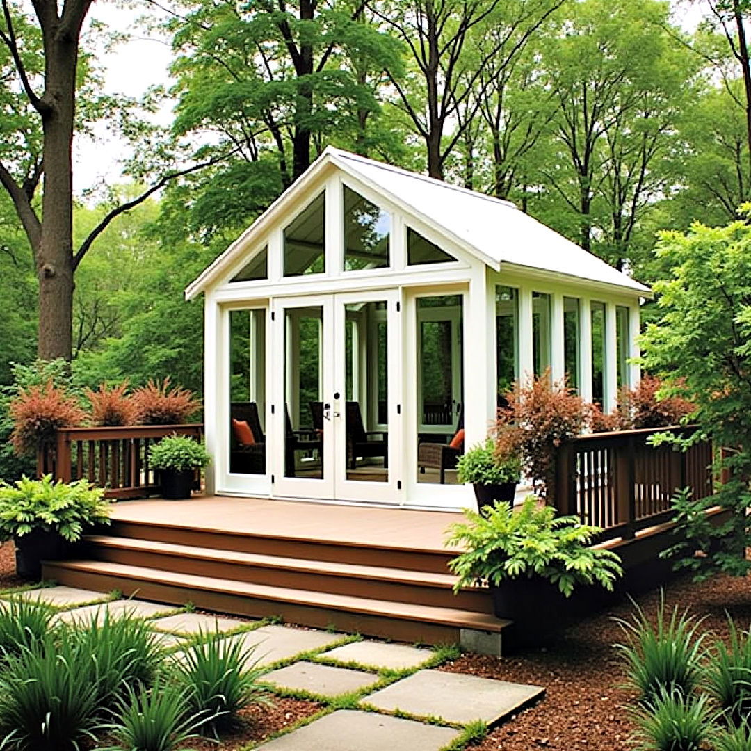 sunroom with garden like retreat