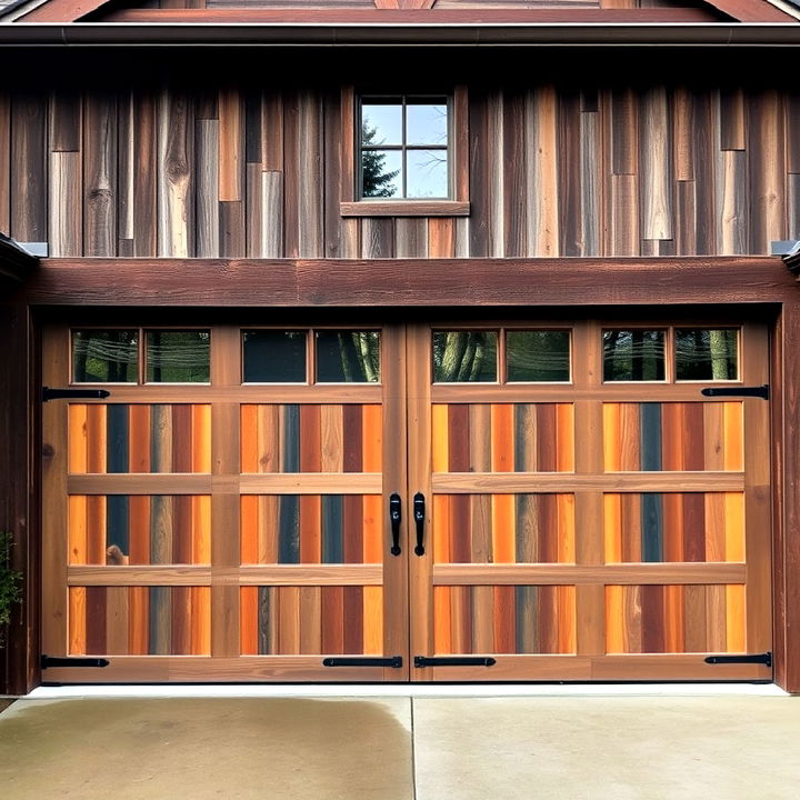 sustainable and stylish reclaimed wood garage doors