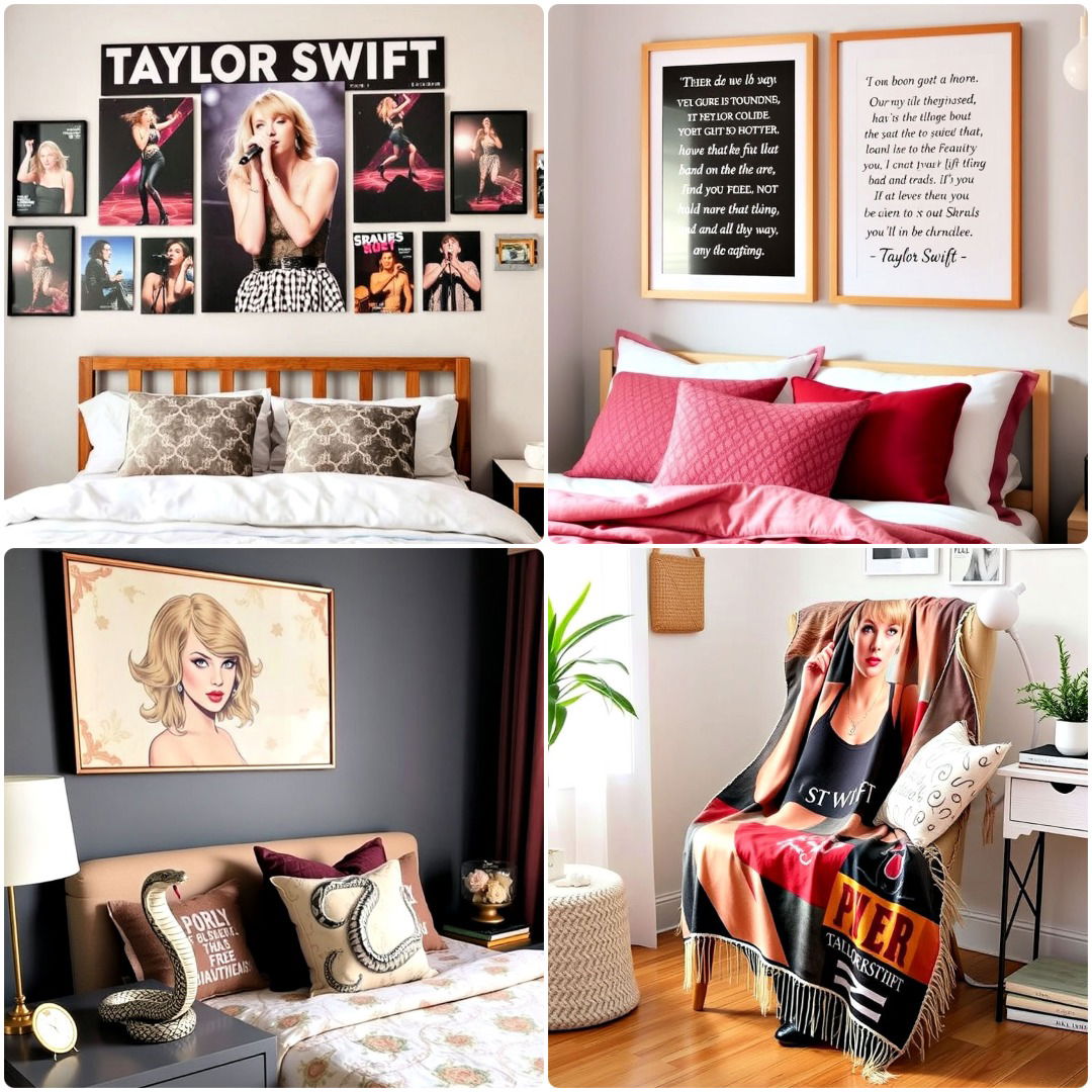 taylor swift themed bedroom decor ideas