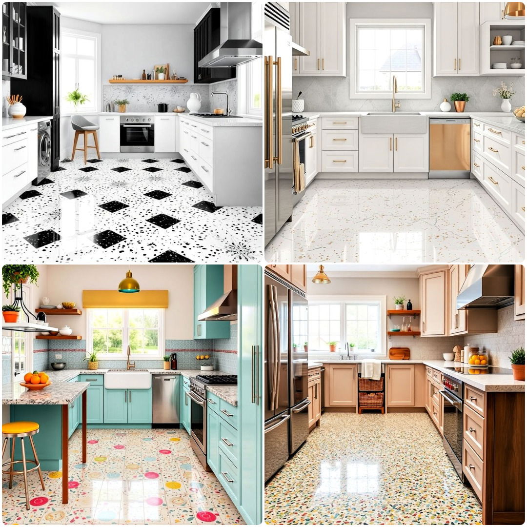 terrazzo kitchen floor ideas