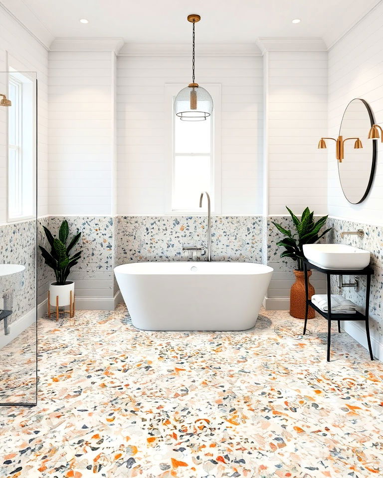 terrazzo style mosaic floor