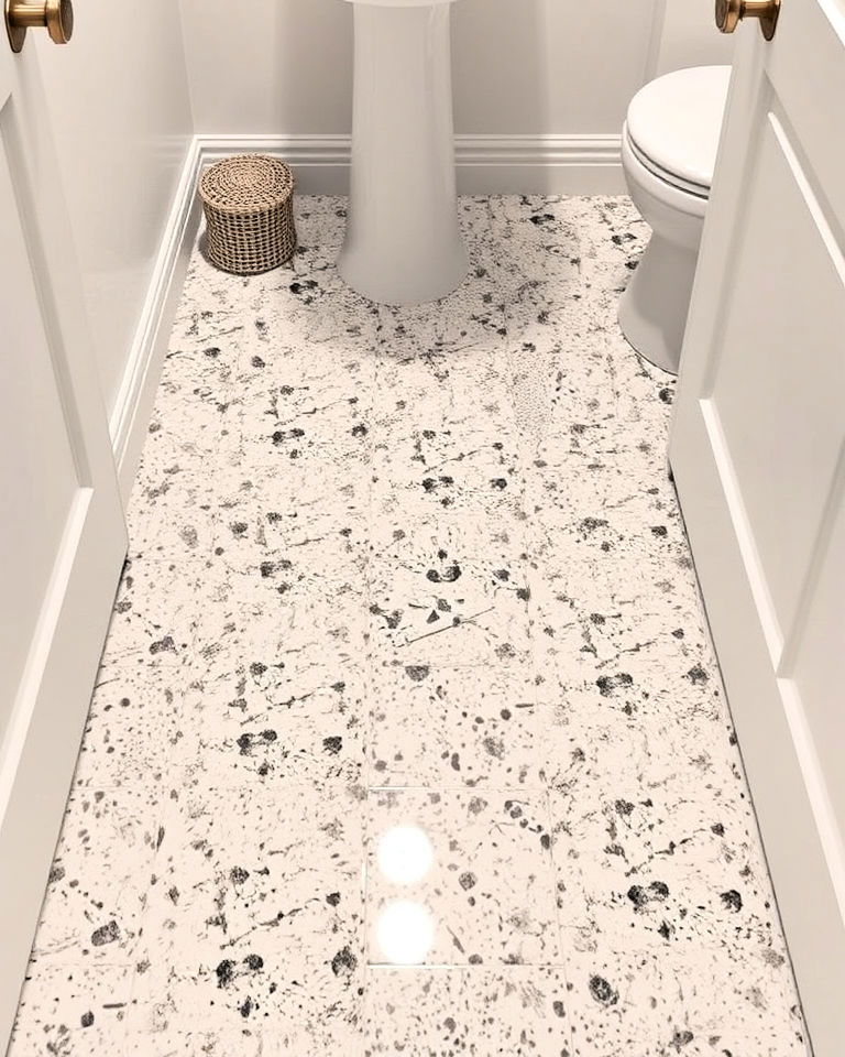 terrazzo tiles floor for powder room