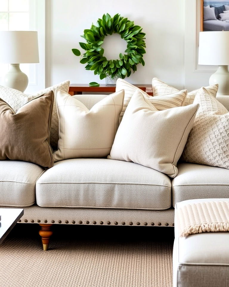 textured throw pillows idea