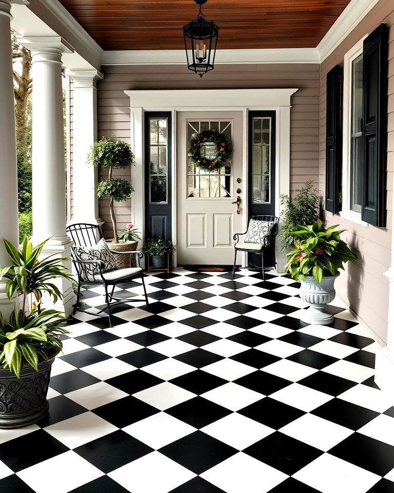 timeless black and white checkerboard