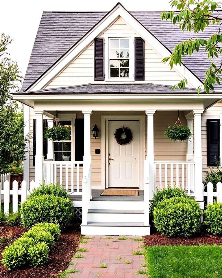 timeless white picket entryway