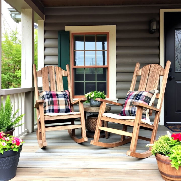 timeless wooden rocking chairs for porch