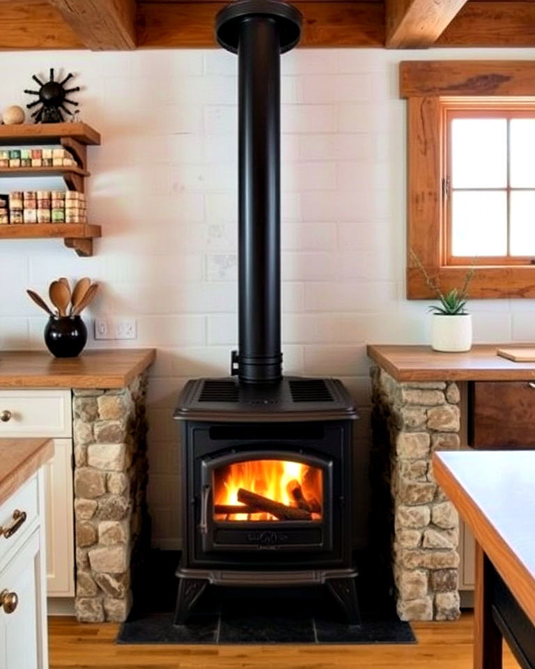 traditional wood burning stove