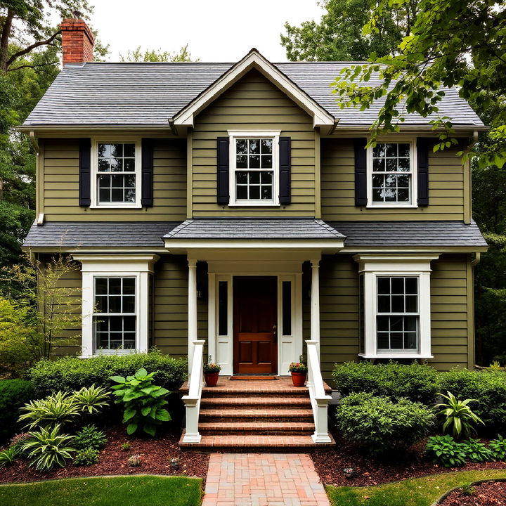 transform your home with olive green siding