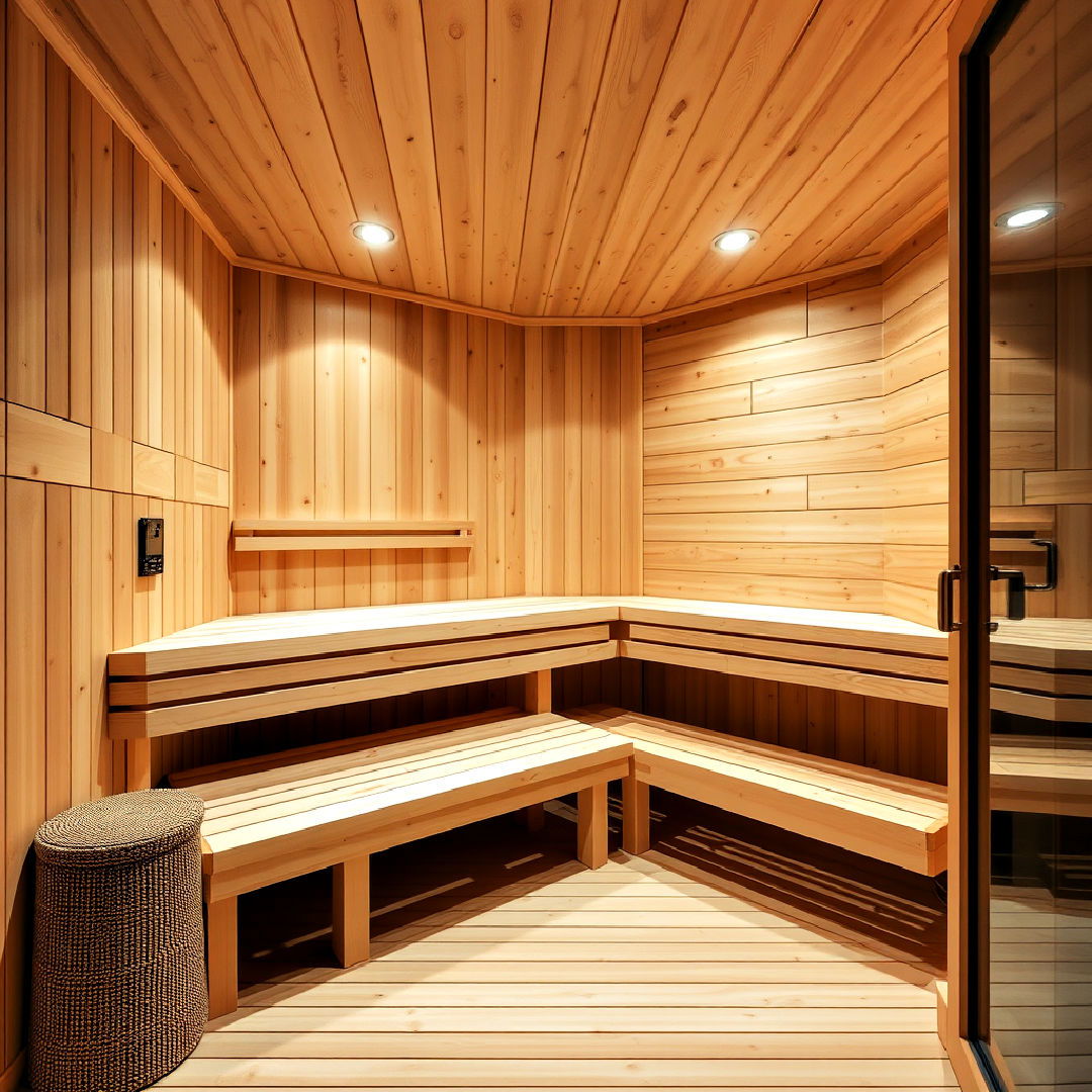 two tiered sauna for families