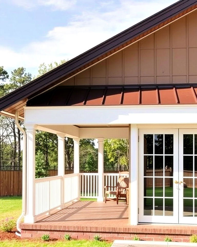 two tone metal roof to add depth