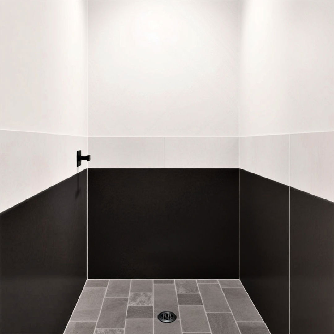 two tone shower tiles for contrast