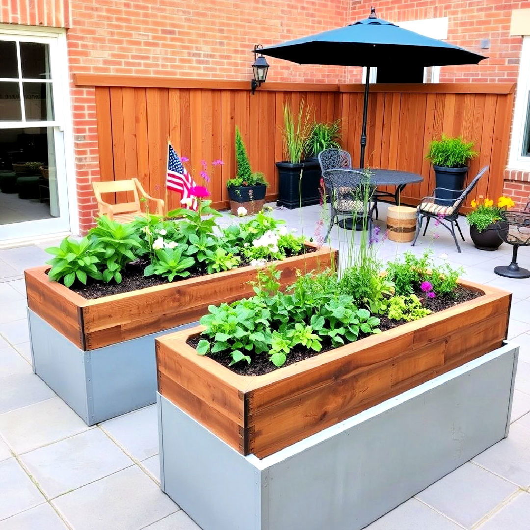 utilize raised garden beds for planting