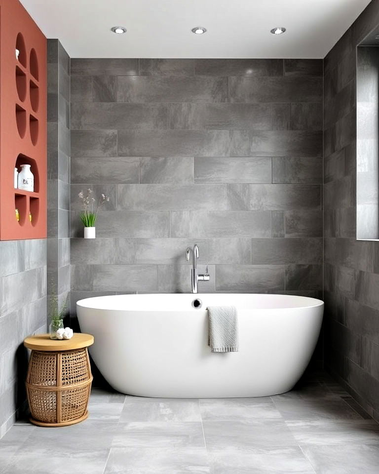 versatile gray porcelain tiles for durability