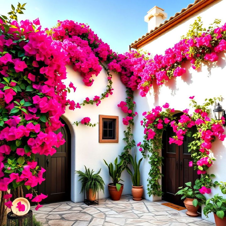 vibrant and lush bougainvillea vine for any courtyard decor