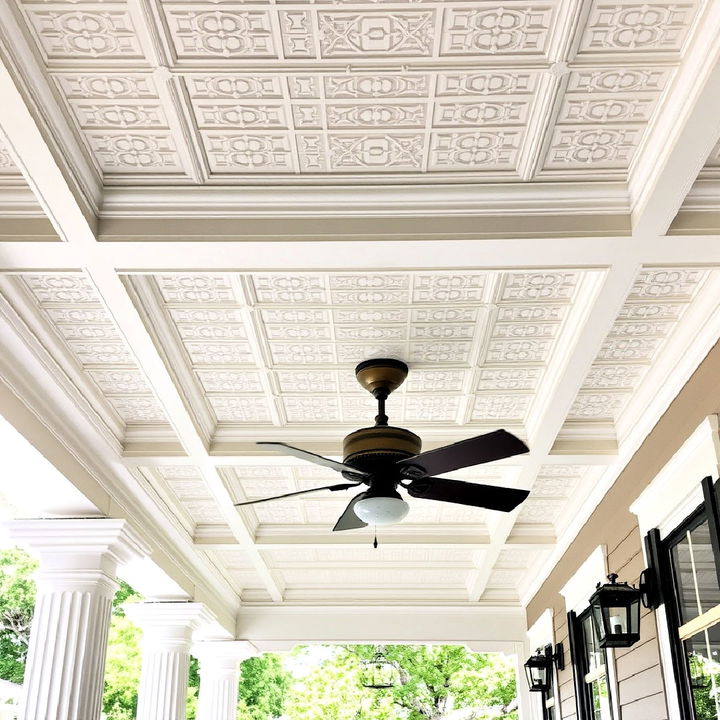 victorian porch patterned ceiling