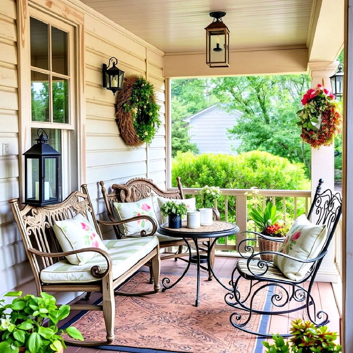 vintage inspired charming side porch porch