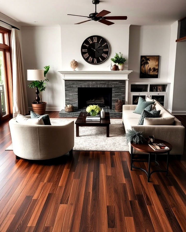 walnut wood flooring for living room