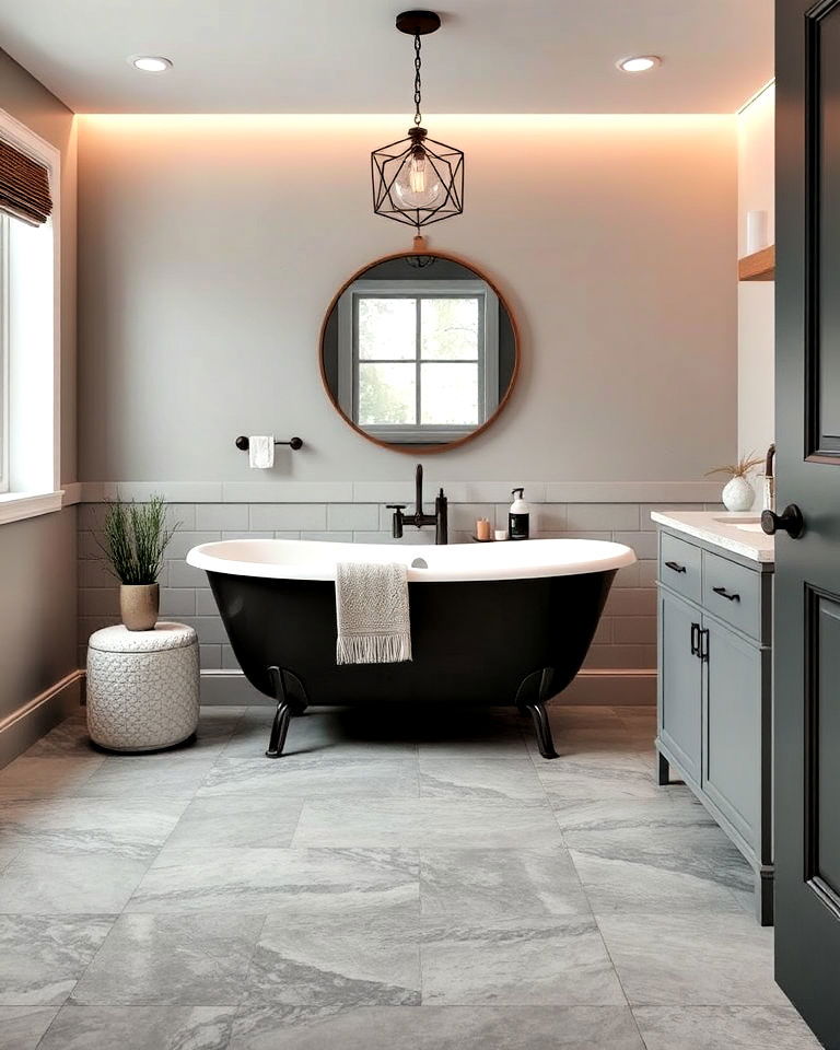 warm gray for a cozy ambiance bathroom