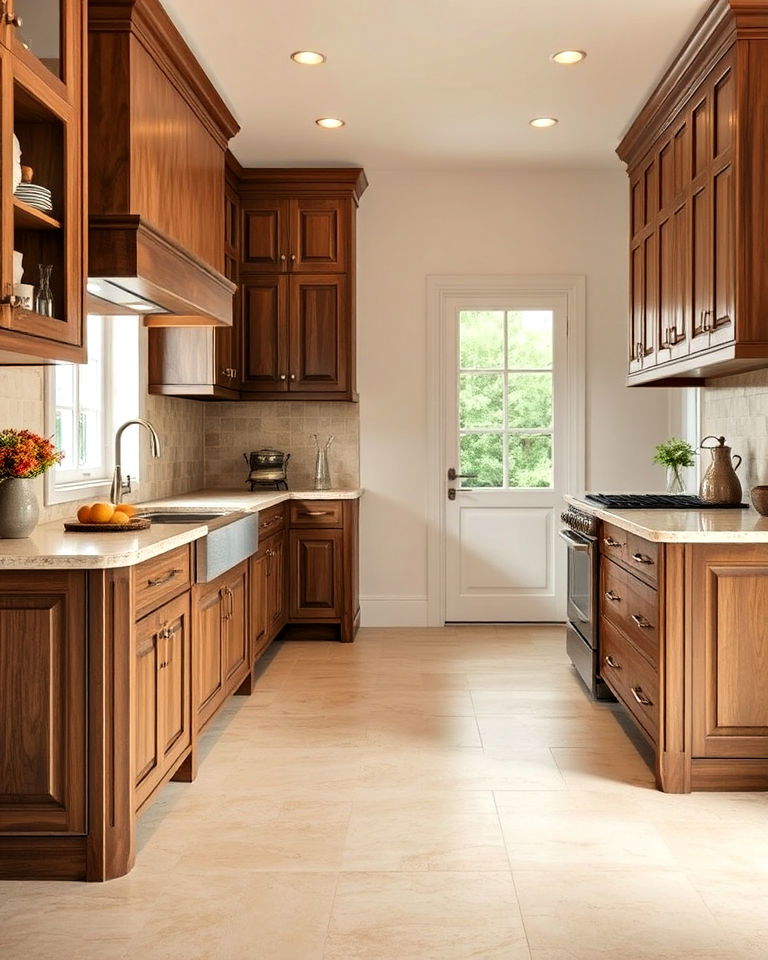 warm neutral palette kitchen