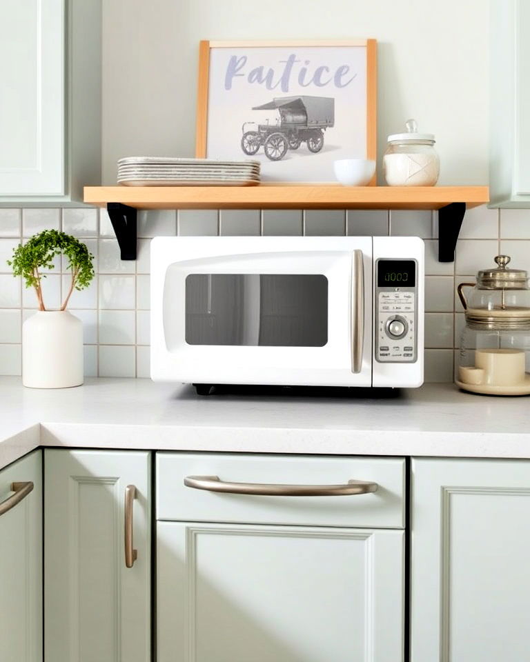 white retro microwave for any kitchen