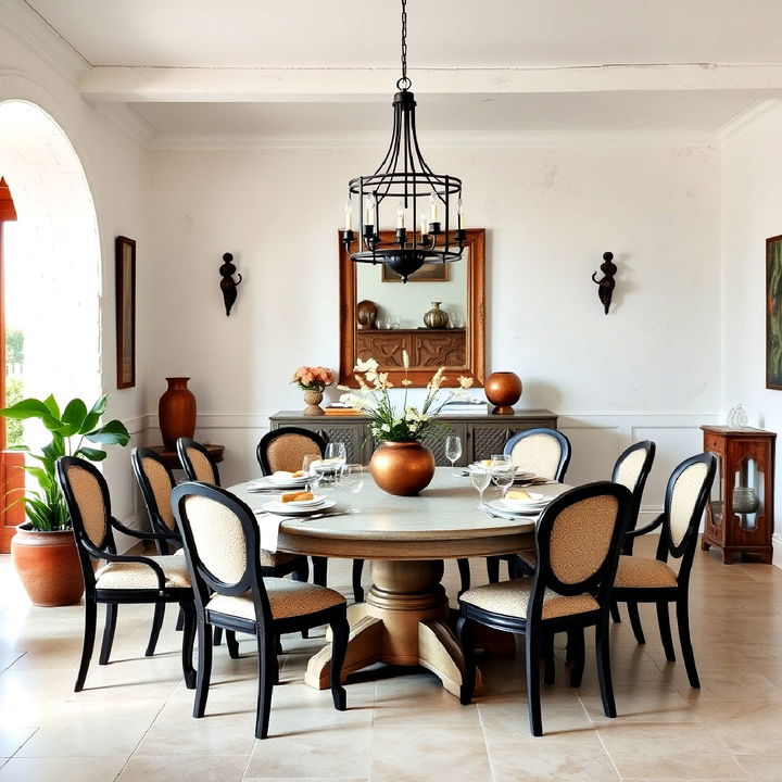 whitewashed dining room walls for a clean fresh look