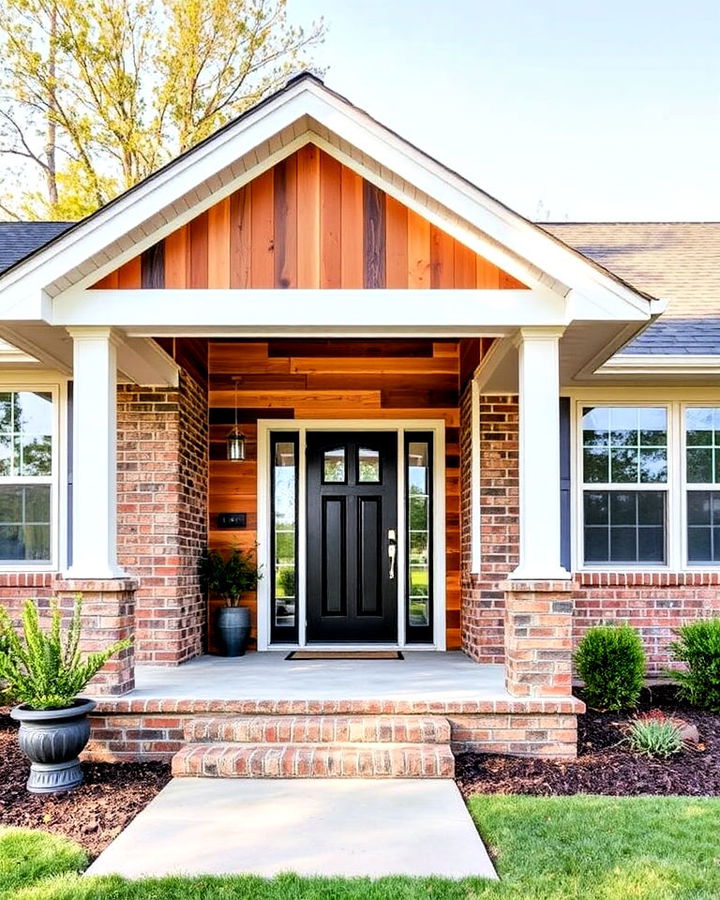 wooden exterior accent wall