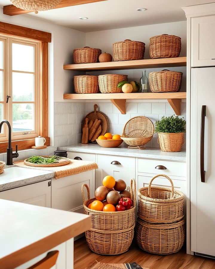 woven baskets made from natural fibers