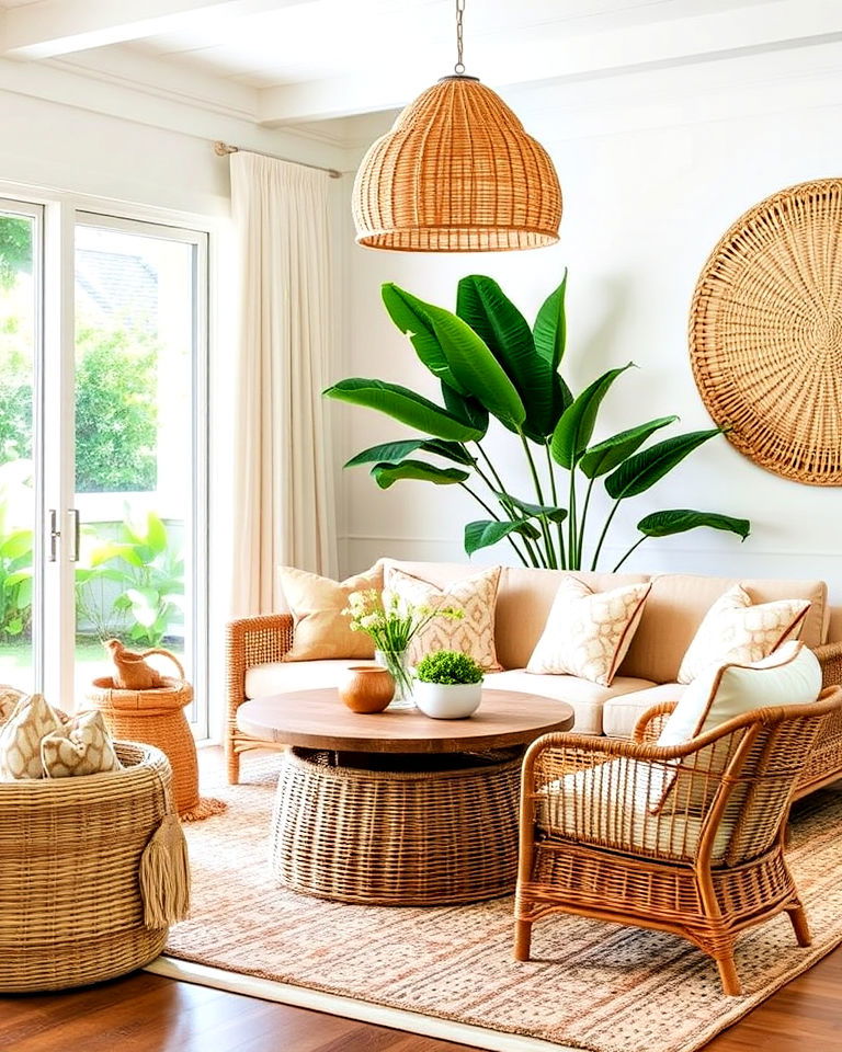 woven textures for hawaiian interior design