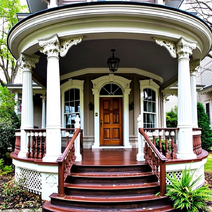 wraparound porch with decorative columns