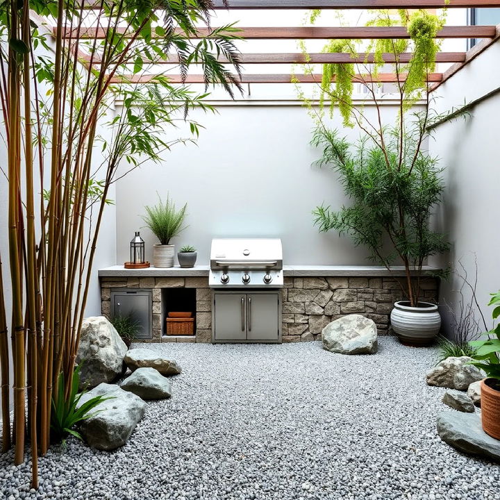 zen inspired grilling space