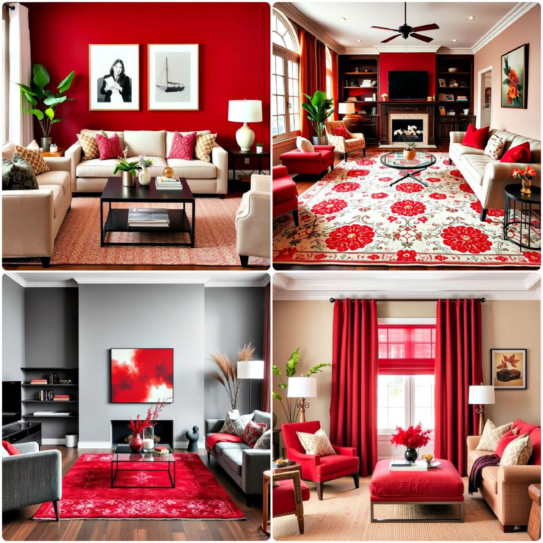 25 Red Living Room Ideas That Radiate Warmth and Style