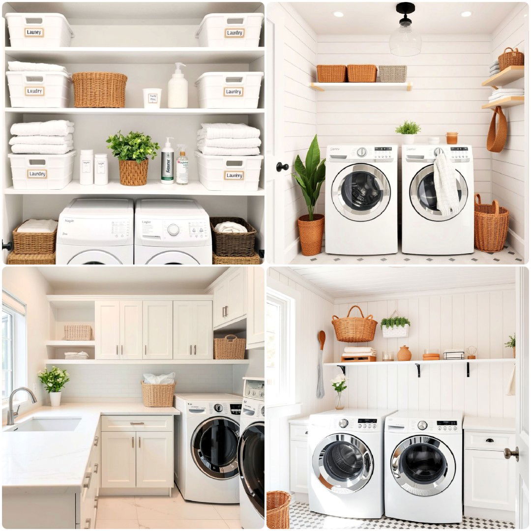 20 White Laundry Room Ideas You'll Adore