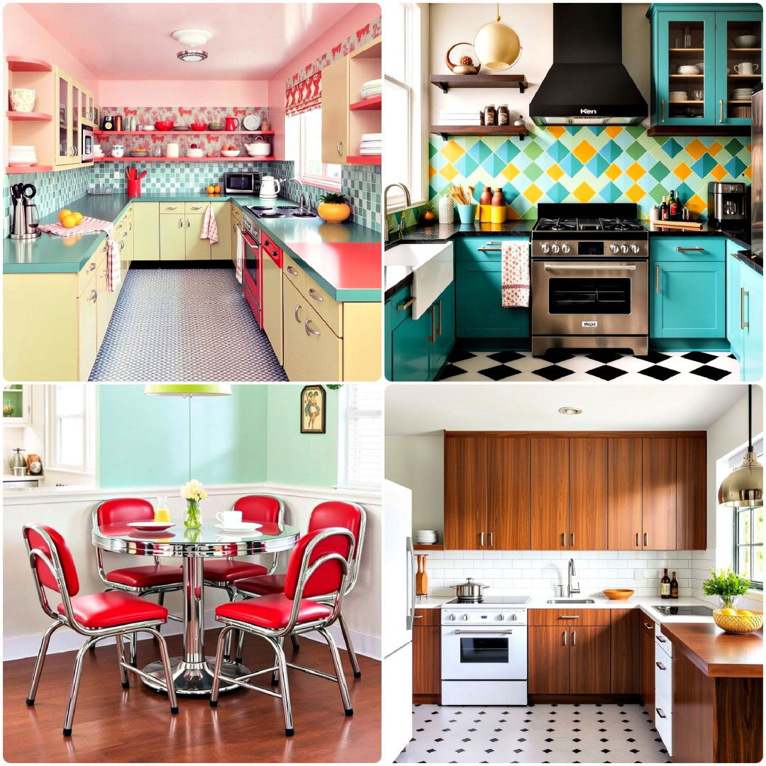 25 Cool 1950s Kitchen Ideas with Mid-Century Style
