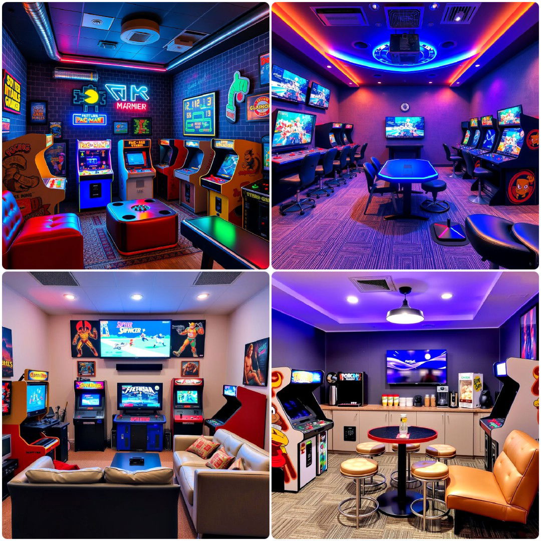 25 Arcade Room Ideas with Retro Vibes