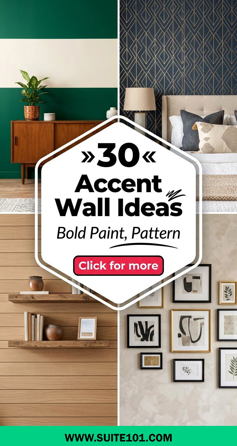 30 Accent Wall Ideas Bold Paint Pattern and Style Wins - 30 Accent Wall Ideas: Bold Paint, Pattern, and Style Wins