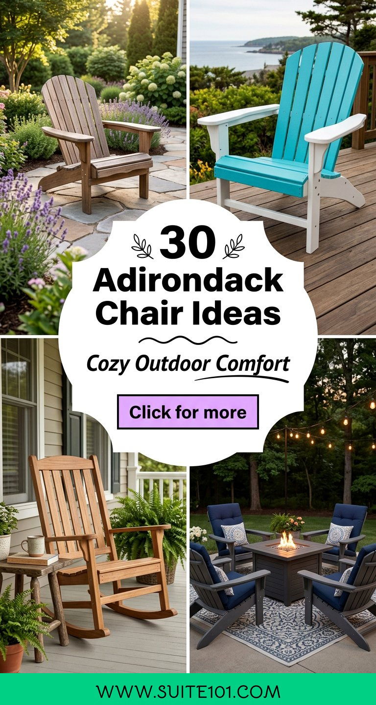 30 Adirondack Chair Ideas Cozy Outdoor Comfort Starts Here - 30 Adirondack Chair Ideas: Cozy Outdoor Comfort Starts Here
