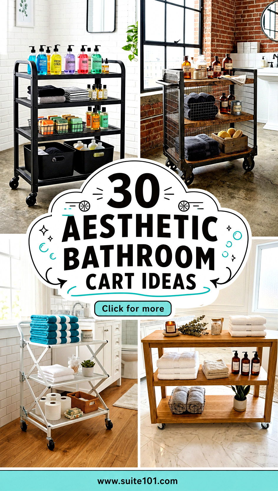 30 Aesthetic Bathroom Cart Ideas for Stylish Storage on the Go - 30 Aesthetic Bathroom Cart Ideas for Stylish Storage on the Go