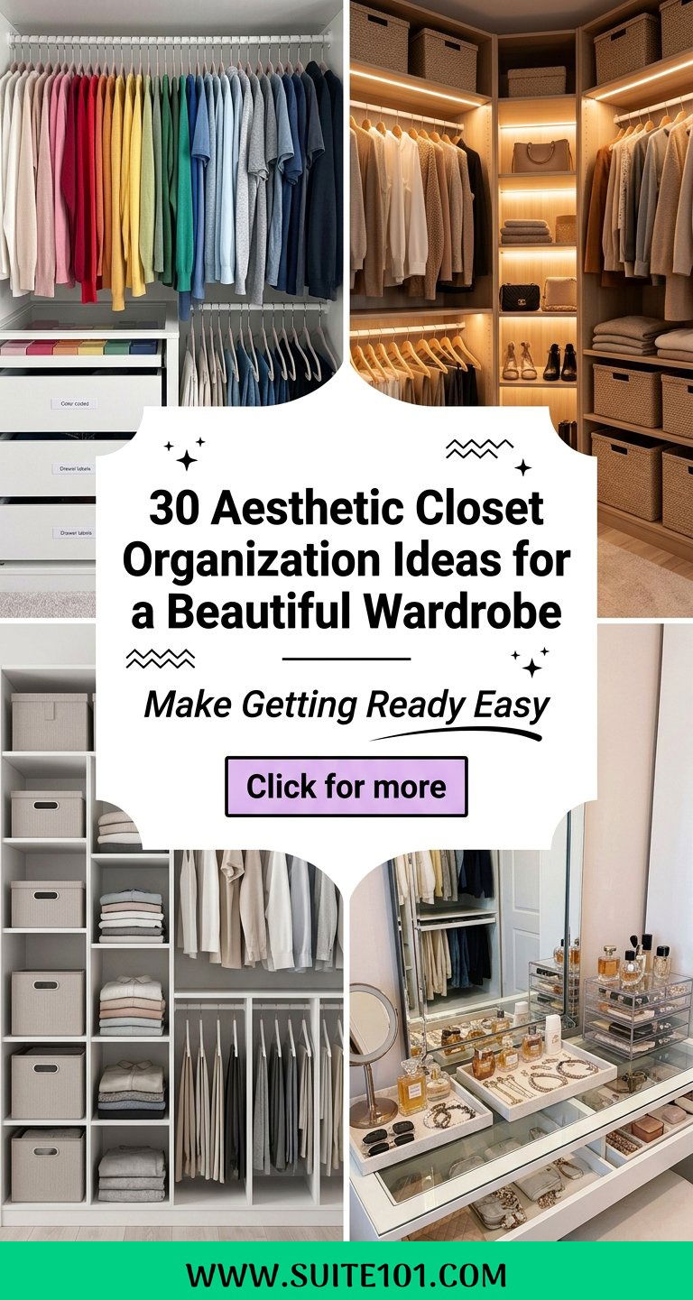 30 Aesthetic Closet Organization Ideas for a Beautiful Wardrobe - 30 Aesthetic Closet Organization Ideas for a Beautiful Wardrobe