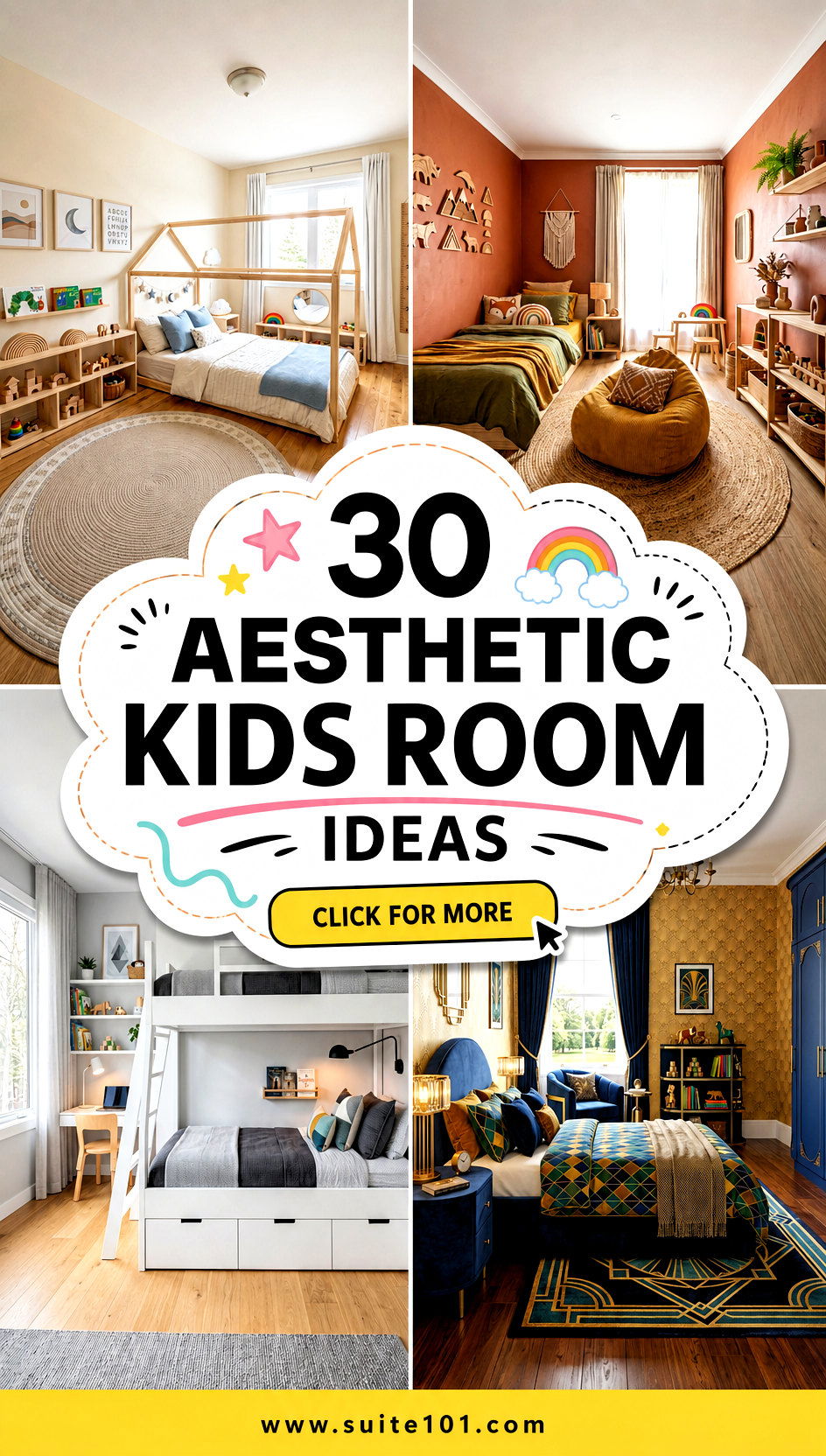 30 Aesthetic Kids Room Ideas for Colorful Clutter-Free Fun - 30 Aesthetic Kids Room Ideas for Colorful, Clutter-Free Fun