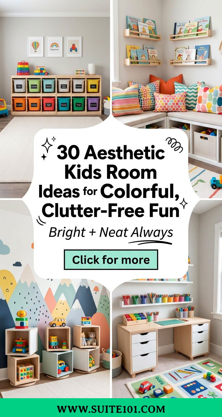 30 Aesthetic Kids Room Ideas for Colorful Clutter-Free Fun - 30 Aesthetic Kids Room Ideas for Colorful, Clutter-Free Fun