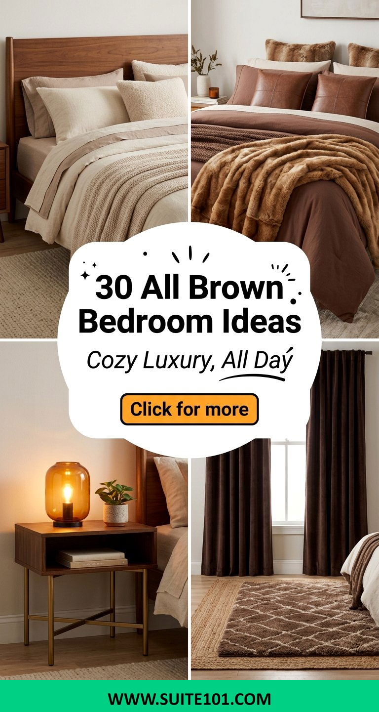 30 All Brown Bedroom Ideas for a Cozy Luxury-Like Look - 30 All Brown Bedroom Ideas for a Cozy, Luxury-Like Look