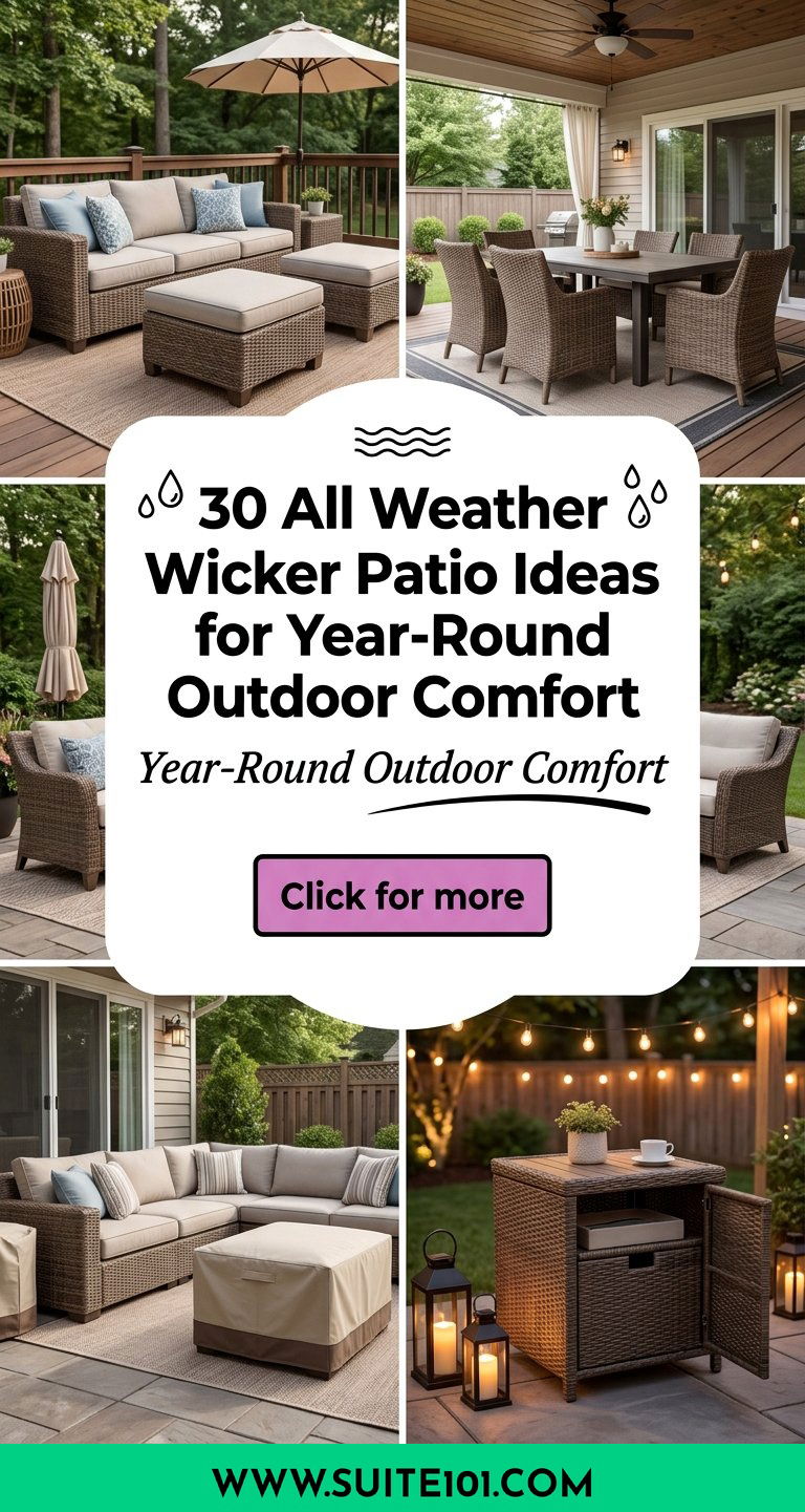 30 All Weather Wicker Patio Ideas for Year-Round Outdoor Comfort - 30 All Weather Wicker Patio Ideas for Year-Round Outdoor Comfort
