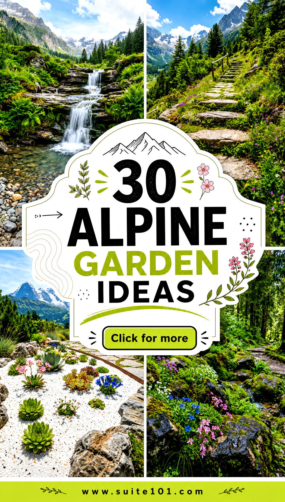 30 Alpine Garden Ideas for Cozy Colorful Mountain-Style Gardens - 30 Alpine Garden Ideas for Cozy Colorful Mountain-Style Gardens