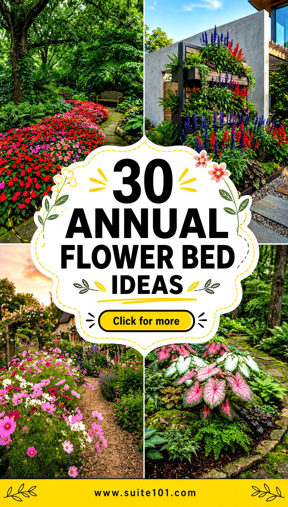 30 Annual Flower Bed Ideas for a Full Fast-Filled Garden Glow - 30 Annual Flower Bed Ideas for a Full, Fast-Filled Garden Glow